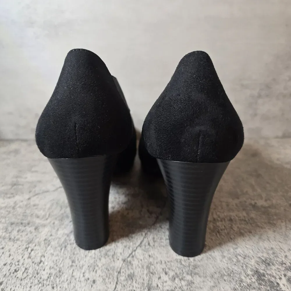 ANDREW GELLER Womens Size 10 M Black Pull On Faux Leather Kell Bootie Shoes
